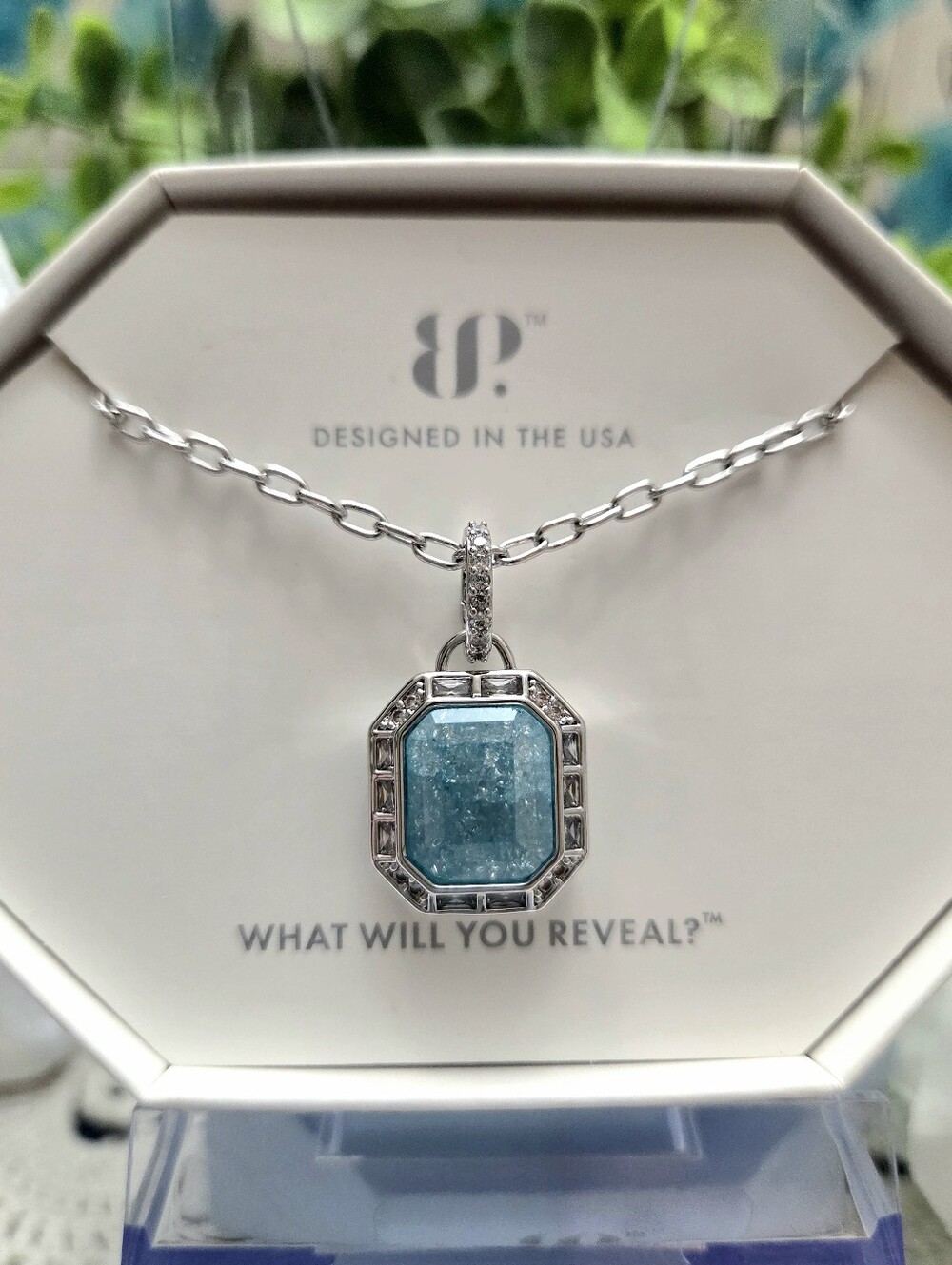 BP Blue Topaz Ice Crystal Featuring Octagon Setting